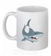 Чашка керамічна Серая акула Білий фото