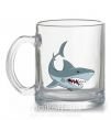 Чашка скляна Серая акула Прозорий фото