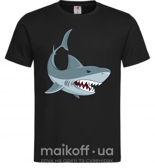 Чоловіча футболка Серая акула Чорний фото