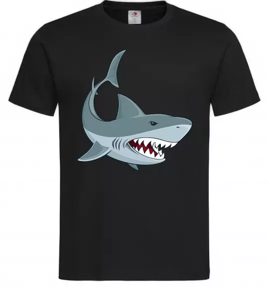 Чоловіча футболка Сіра акула Чорний фото