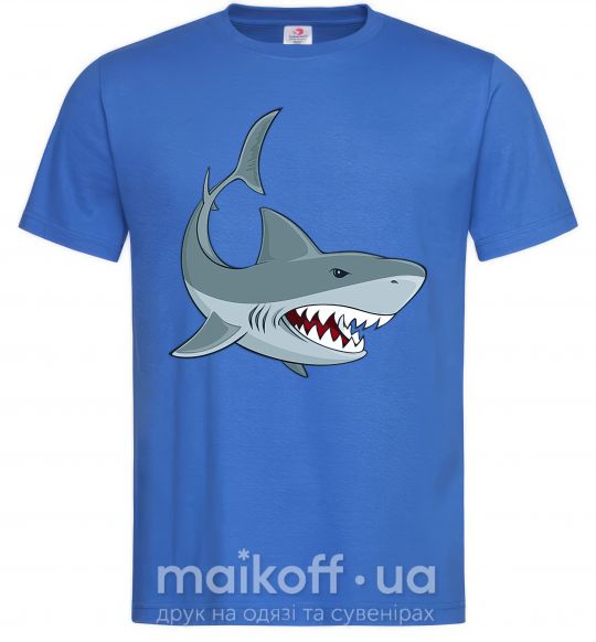 Чоловіча футболка Серая акула Яскраво-синій фото