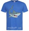 Мужская футболка Серая акула Ярко-синий фото