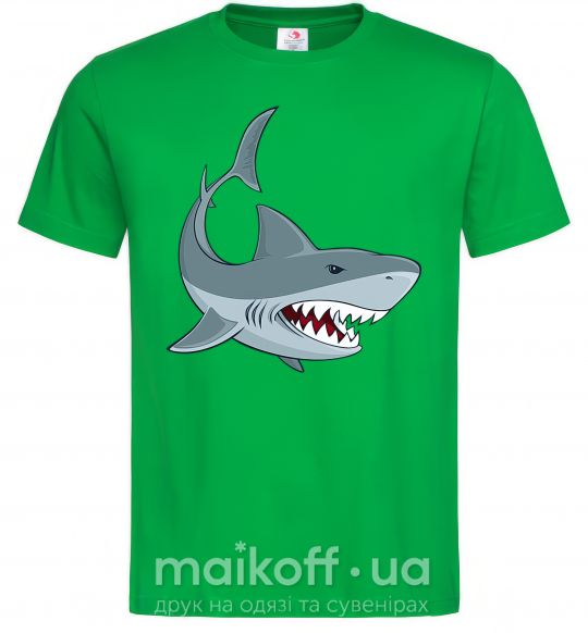 Мужская футболка Серая акула Зеленый фото