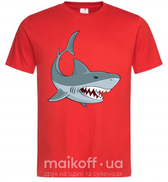Чоловіча футболка Серая акула Червоний фото