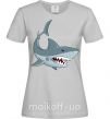 Женская футболка Серая акула Серый фото