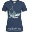 Женская футболка Серая акула Темно-синий фото