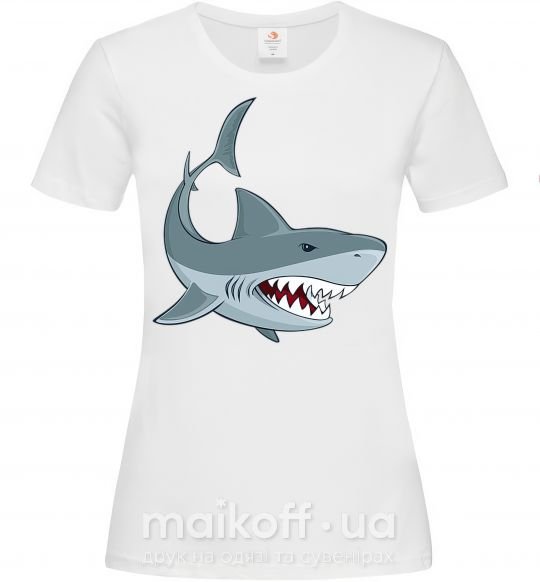 Жіноча футболка Серая акула Білий фото