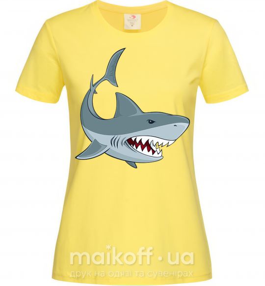Женская футболка Серая акула Лимонный фото