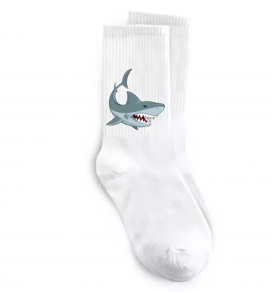 Шкарпетки Сіра акула Білий фото