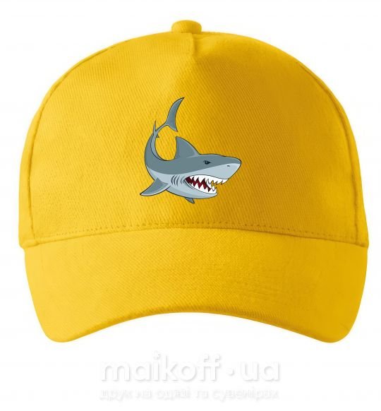 Кепка Серая акула Сонячно жовтий фото