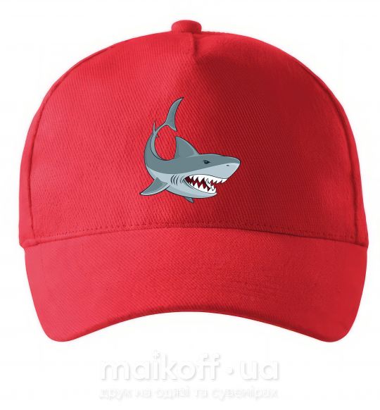 Кепка Серая акула Красный фото