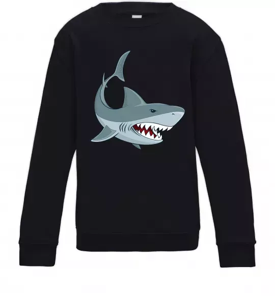 Дитячий світшот Сіра акула Чорний фото