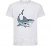 Дитяча футболка Серая акула Білий фото