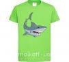 Дитяча футболка Серая акула Лаймовий фото