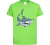 Дитяча футболка Сіра акула Лаймовий Дитяча футболка Сіра акула Лаймовий фото