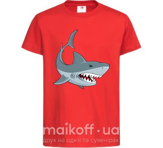 Дитяча футболка Серая акула Червоний фото