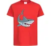 Дитяча футболка Сіра акула Червоний Дитяча футболка Сіра акула Червоний фото