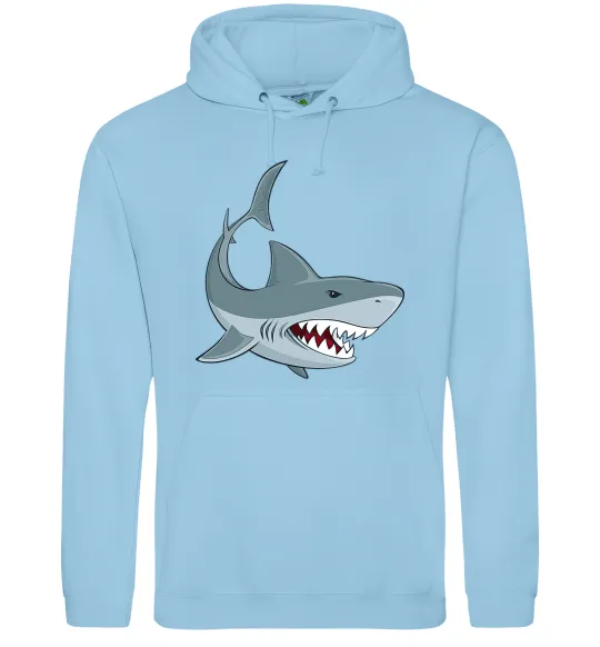 Чоловіча толстовка (худі) Сіра акула Блакитний фото