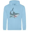 Чоловіча толстовка (худі) Сіра акула Блакитний фото