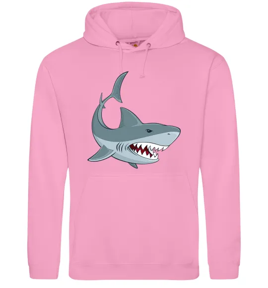 Женская толстовка (худи) Сіра акула Розовый фото