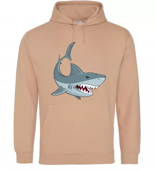 Жіноча толстовка (худі) Сіра акула Пісочний фото