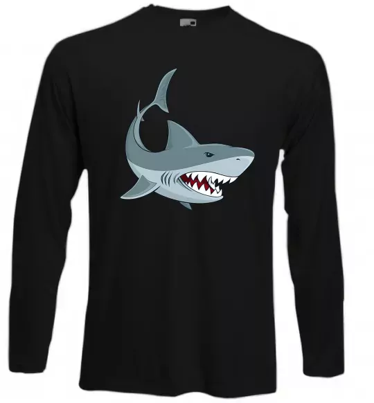 Лонгслив Сіра акула Черный фото