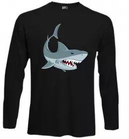 Лонгслів Shark is my spirit animal Чорний фото
