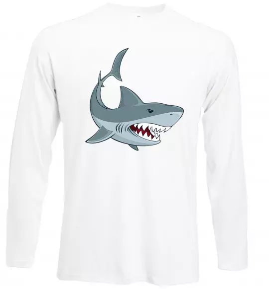 Лонгслив Сіра акула Белый фото