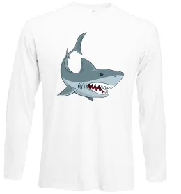 Лонгслив Shark is my spirit animal Белый фото
