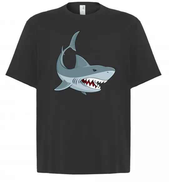 Футболка Оверсайз Сіра акула Чорний фото