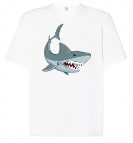 Футболка Оверсайз Shark is my spirit animal Чорний фото Футболка Оверсайз Shark is my spirit animal Чорний фото