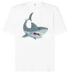 Футболка Оверсайз Сіра акула Білий Футболка Оверсайз Сіра акула Білий фото
