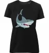 Женская премиум футболка Сіра акула Черный фото