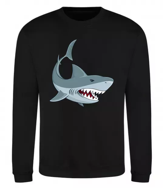 Свитшот Сіра акула Черный фото