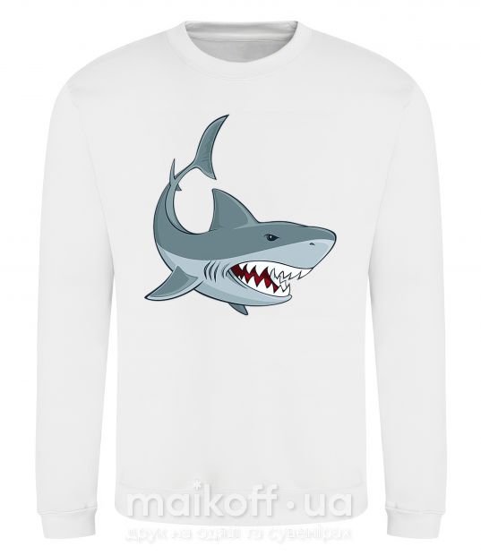Світшот Серая акула Білий фото