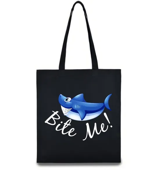 Еко-сумка Bite me Чорний фото