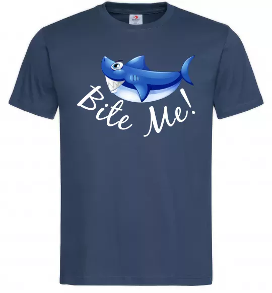 Мужская футболка Bite me Темно-синий фото