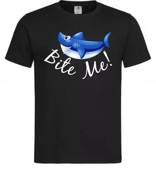 Мужская футболка Bite me Черный фото