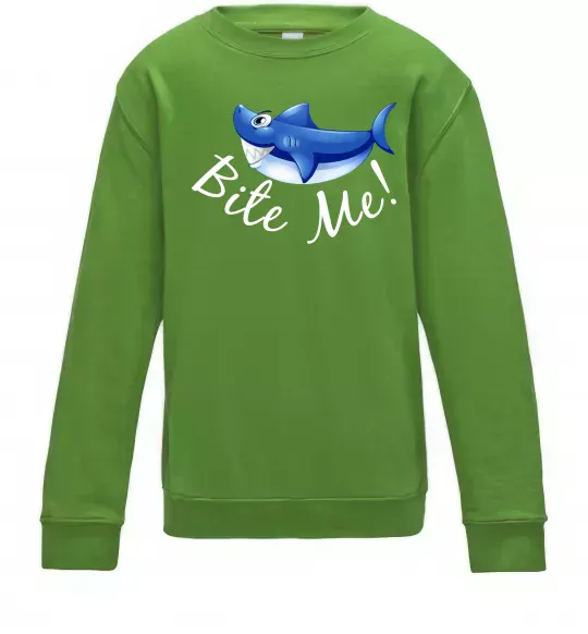Детский Свитшот Bite me Лаймовый фото