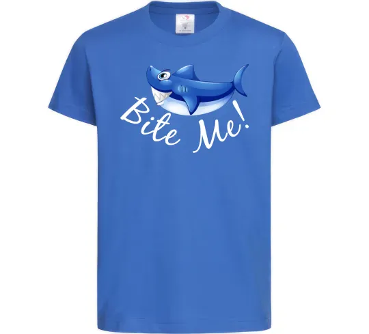 Детская футболка Bite me Ярко-синий фото