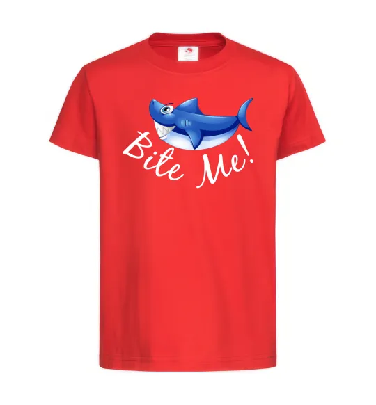 Дитяча футболка Bite me Червоний фото