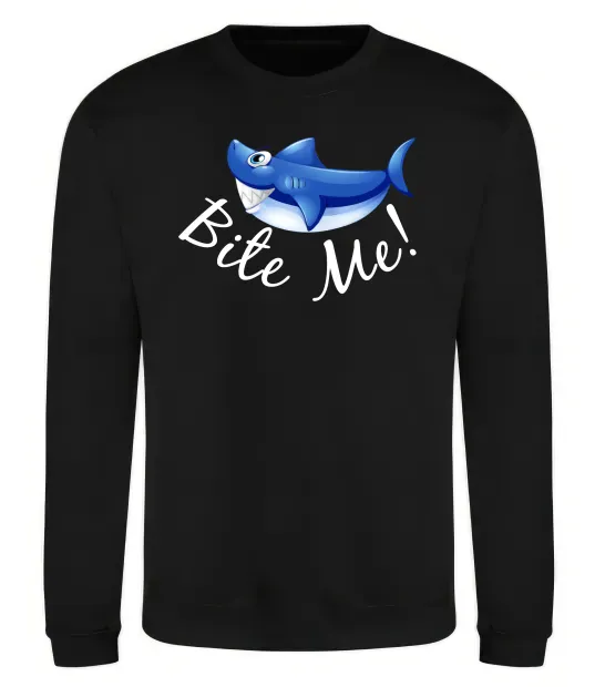 Світшот Bite me Чорний фото