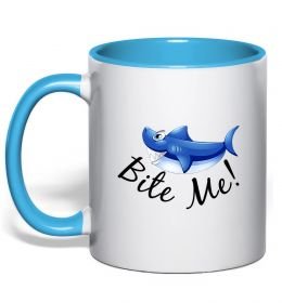 Чашка з кольоровою ручкою Bite me Чашка з кольоровою ручкою Bite me