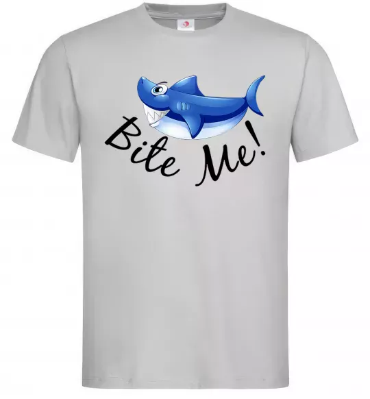 Мужская футболка Bite me Серый фото