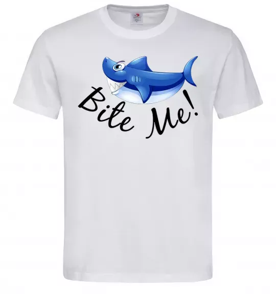 Мужская футболка Bite me Белый фото
