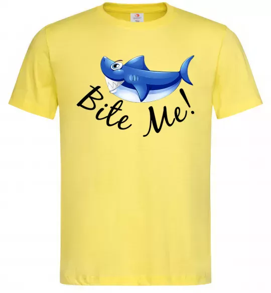 Мужская футболка Bite me Лимонный фото