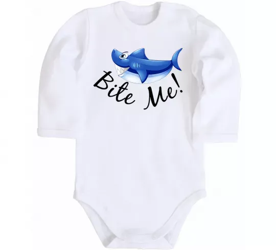 Детский боди Bite me Белый фото