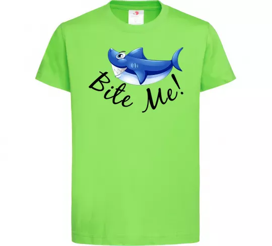 Детская футболка Bite me Лаймовый фото