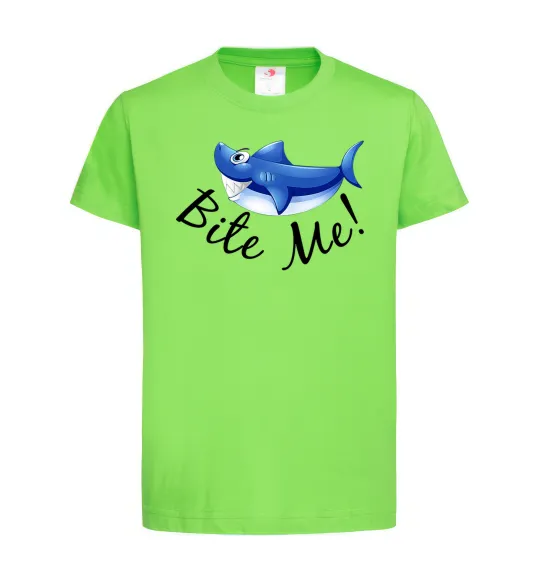 Дитяча футболка Bite me Лаймовий фото