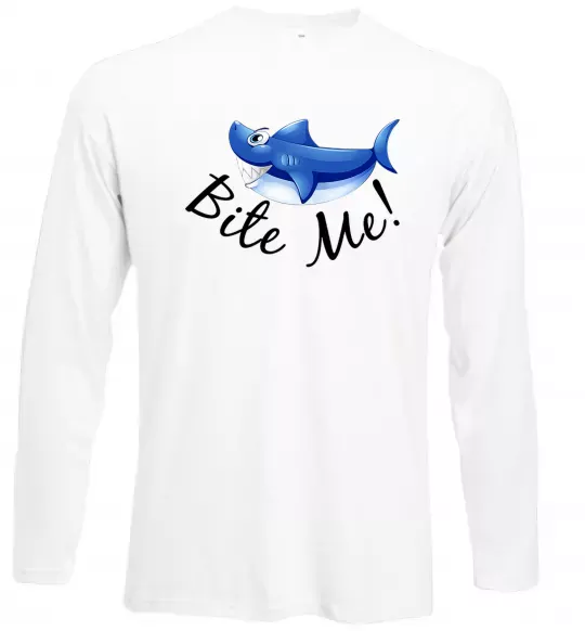 Лонгслив Bite me Белый фото